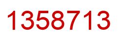 Number 1358713 red image