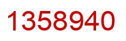 Number 1358940 red image