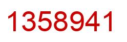 Number 1358941 red image