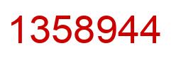 Number 1358944 red image