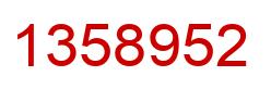 Number 1358952 red image