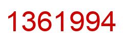 Número 1361994 imagen rojo