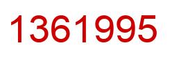 Número 1361995 imagen rojo