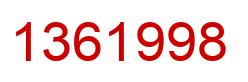 Number 1361998 red image