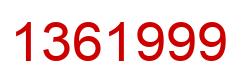 Number 1361999 red image