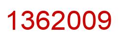 Number 1362009 red image