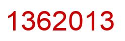 Number 1362013 red image