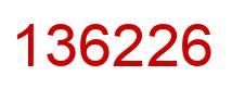 Number 136226 red image