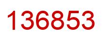 Number 136853 red image