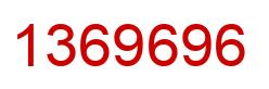 Number 1369696 red image