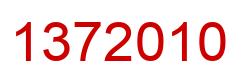 Number 1372010 red image