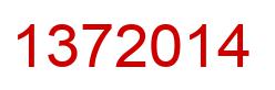 Number 1372014 red image