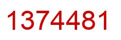 Number 1374481 red image