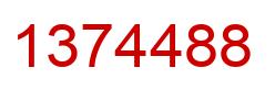 Number 1374488 red image