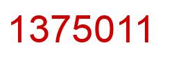 Number 1375011 red image