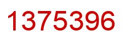 Number 1375396 red image