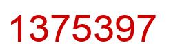 Number 1375397 red image