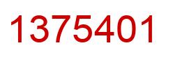 Number 1375401 red image
