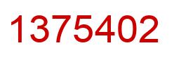 Number 1375402 red image