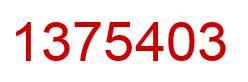 Number 1375403 red image