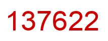 Number 137622 red image