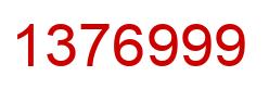 Number 1376999 red image
