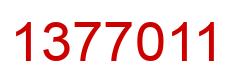 Number 1377011 red image