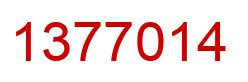 Number 1377014 red image