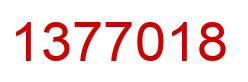 Number 1377018 red image