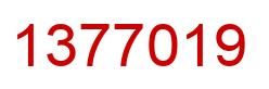Number 1377019 red image