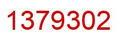 Number 1379302 red image