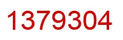 Number 1379304 red image