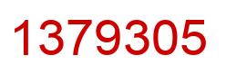 Number 1379305 red image