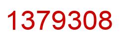 Number 1379308 red image