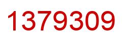 Number 1379309 red image