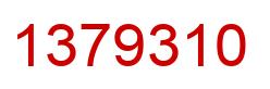 Number 1379310 red image