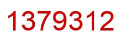 Number 1379312 red image