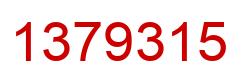 Number 1379315 red image