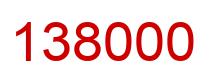 Number 138000 red image