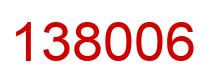 Number 138006 red image