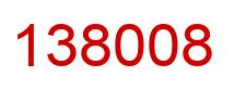Number 138008 red image