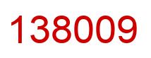 Number 138009 red image