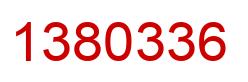 Number 1380336 red image