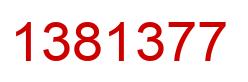 Number 1381377 red image