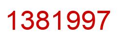 Número 1381997 imagen rojo