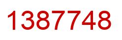 Number 1387748 red image