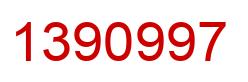 Number 1390997 red image