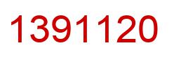Number 1391120 red image