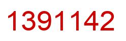 Number 1391142 red image