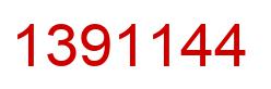 Number 1391144 red image